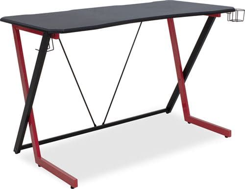 Bureau de travail ergonomique Urban Factory Ergo Noir et rouge poudré