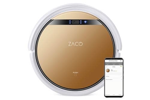 Aspirateur robot et Robot laveur Zaco V5X 2 en 1 Or