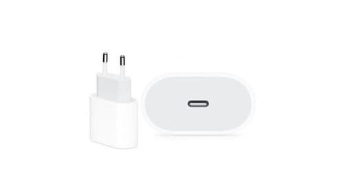 Chargeur adaptateur secteur usb-c 20w blanc compatible pour iphone 14 - visiodirect -