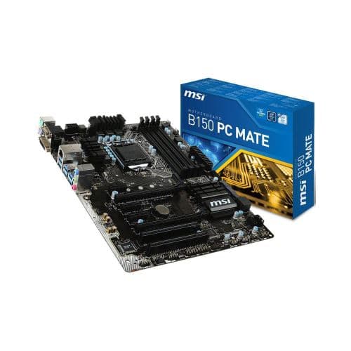 MSI B150 PC MATE - Carte-mère - ATX - LGA1151 Socket - B150 Chipset - USB 3.1 Gen 1 - Gigabit LAN - carte graphique embarquée (unité centrale requise) - audio HD (8 canaux)