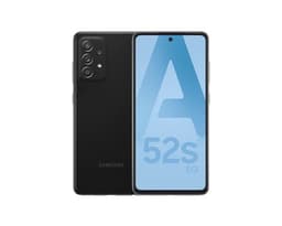 Samsung Galaxy A52s 5G - 5G smartphone - double SIM - RAM 6 Go / Mémoire interne 128 Go - microSD slot - écran OEL - 6.5" - 2400 x 1080 pixels - 4x caméras arrière 64 MP, 12 MP, 5 MP, 5 MP - front camera 32 MP - noir génial
