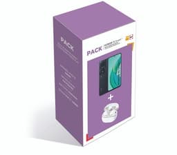 Pack Smartphone Honor 90 Smart 6,8" 5G Double nano SIM 128 Go Noir minuit + Ecouteurs sans fil Bluetooth Force Play BigBen Connected Blanc