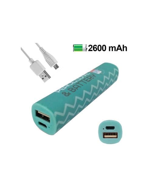 Batterie externe Mr. Wonderful Peace et Love PowerBank 2600 mAh Vert