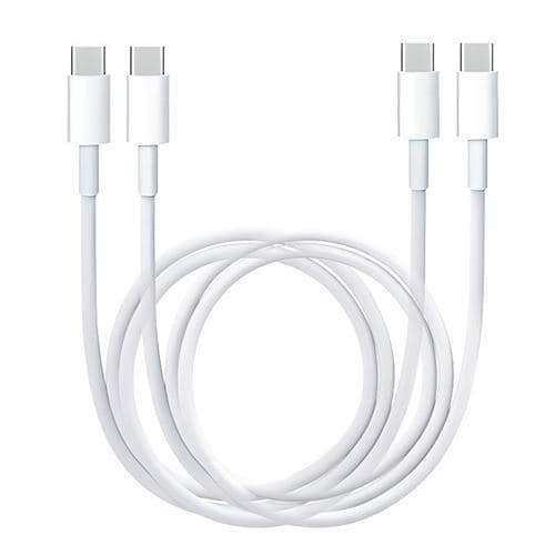 Câble USB Type C vers Type C 1 Mètre Câble de Recharge Synchronisation Rapide [Pack 2] pour Samsung, Xiaomi, Huawei - Visiodirect -