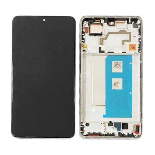 Ecran LCD et Vitre Tactile avec Châssis Blanc pour Xiaomi Poco F5 Pro 5G (Original Pulled)