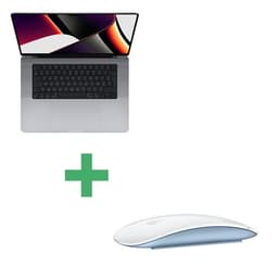 MacBook Pro Retina 16 2021 Apple M1 Pro 3,2 Ghz 16 Go 512 Go SSD Gris Sidéral reconditionné - Souris Apple Magic Mouse Bleue incluse