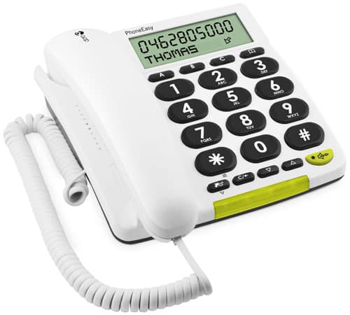 Téléphone fixe avec fil Doro PhoneEasy 312cs Blanc