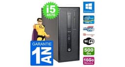 Pc tour hp elitedesk 800 g1 intel i5-4570 ram 16go disque 500go windows 10 wifi