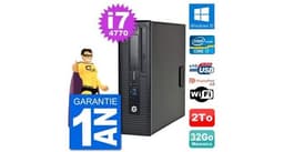 Pc hp elitedesk 800 g1 core i7-4770 ram 32go disque dur 2to windows 10 wifi
