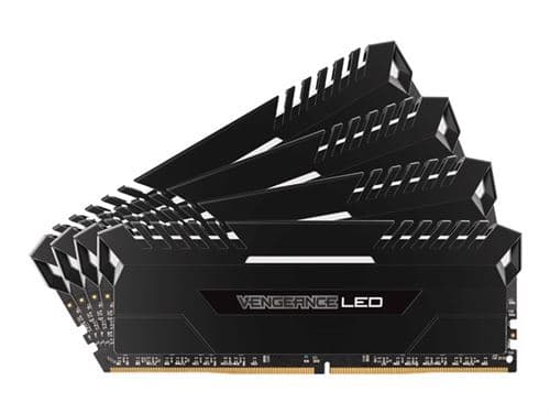 CORSAIR Vengeance LED - DDR4 - kit - 32 Go: 4 x 8 Go - DIMM 288 broches - 2666 MHz / PC4-21300 - CL16 - 1.2 V - mémoire sans tampon - non ECC