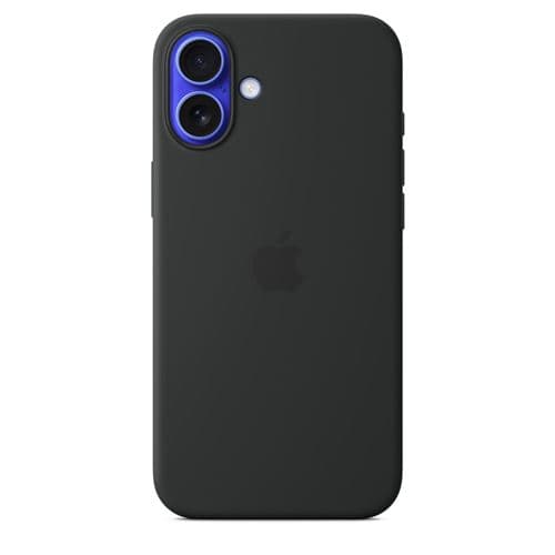 Coque en silicone avec MagSafe pour iPhone 16 Plus Noir