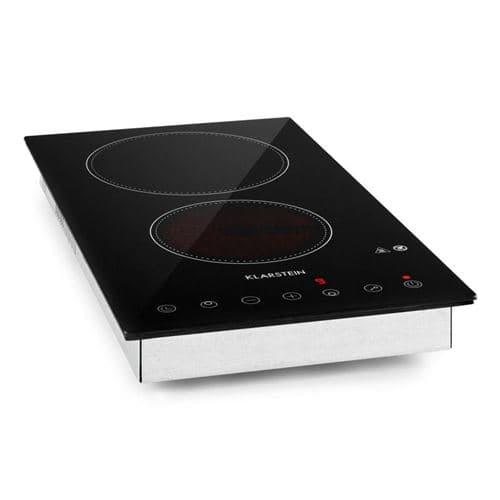Table de cuisson - Klarstein VariCook Domino - Plaque vitrocéramique - 3000W - Minuterie - Tactile - Argent