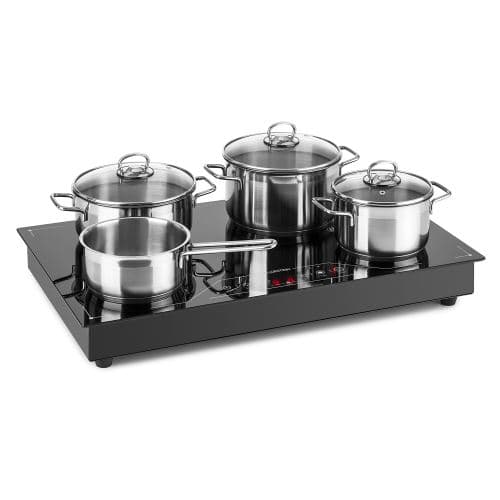 Klarstein Deejay - Table de cuisson à induction - 2 plaques de cuisson - largeur : 69 cm - profondeur : 42 cm - noir