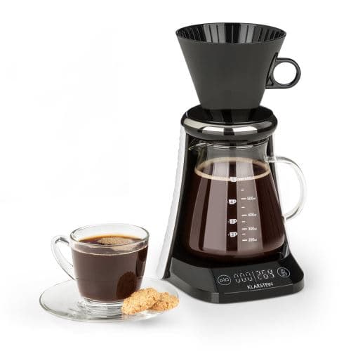 Klarstein craft coffee balance Cafetière filtre 0,6L avec verseuse en verre graduée - noir