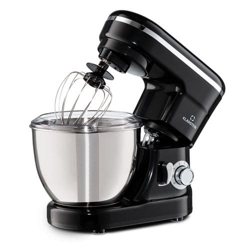 Robot ménager - Klarstein Bella Mini - Robot culinaire - 1200W - 6 vitesses - 4L - Noir