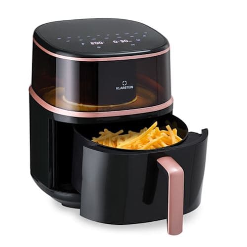 Friteuse à air chaud - Klarstein Air Bloom avec fonction vapeur 1500W 7,5 L 16 programmes - Noir