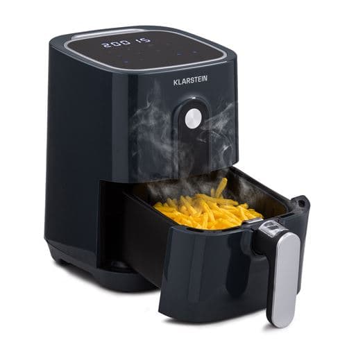 Friteuse à air chaud - Klarstein Crisp-Pro - Aifryer - 1400W - 2,8 litres - 8 programmes - Minuterie - Noir