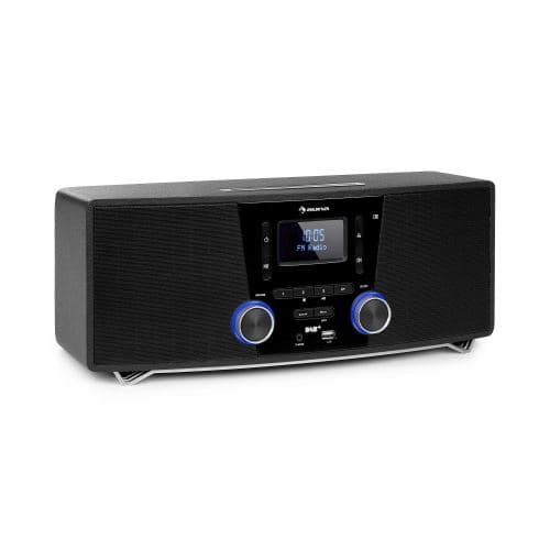 auna Stockton Micro chaîne HiFi stéréo avec radio DAB+ FM / lecteur CD / Bluetooth - noir