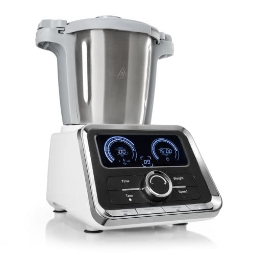 Robot ménager - Klarstein GrandPrix - Robot culinaire - 1000W - 12 vitesses - 2,5L - Blanc