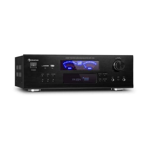 auna AMP 5100 BT Amplificateur stereo Bluetooth 5.1 - USB - SD - AUX - 2x 120W + 3x 50W RMS - Noir