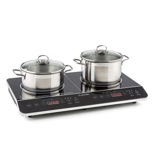 Table de cuisson - Klarstein VariCook Slim - Plaque vitrocéramique - 3500W - Minuterie - Tactile - Noir