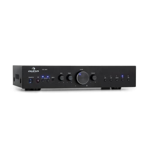 auna AV2-CD608BT Amplificateur HiFi Stéréo 4 canaux - Bluetooth / USB MP3 - 4 x 100 W RMS - Noir
