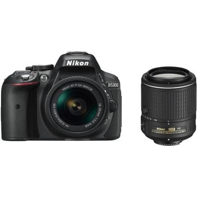 Reflex Nikon D5300 + AF-P 18-55mm VR + 55-200mm VR II