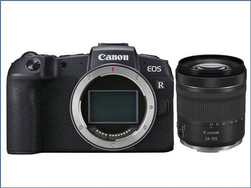 Canon EOS RP - Appareil photo numérique - sans miroir - 26.2 MP - Cadre plein - 4K / 25 pi/s - 4.3x zoom optique objectif RF 24-105 mm F4-7.1 IS STM - Wi-Fi, Bluetooth