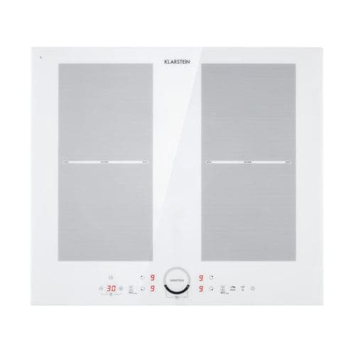 Table de cuisson - Klarstein Delicatessa 60 - Plaque vitrocéralique - 7000W - Minuterie - Blanc
