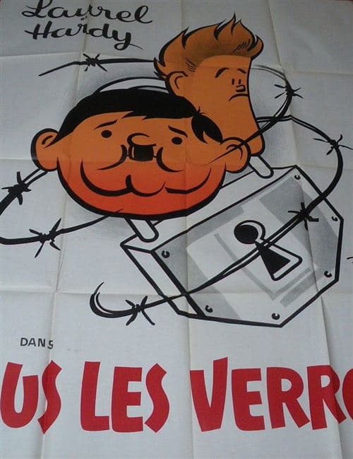 Sous les Verrous (1 trou a restaurer - AFFICHE CINEMA ORIGINALE