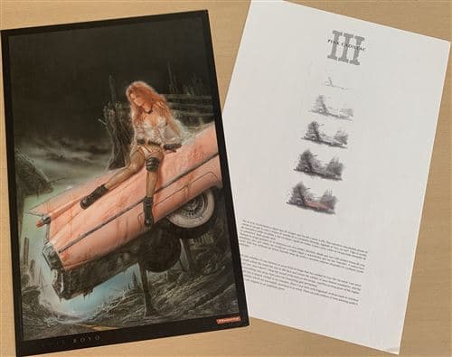 Luis ROYO - Pink Cadillac - 26x39cm - AFFICHE