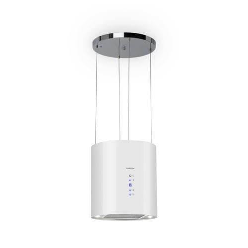 Klarstein Barett - Hotte - hotte îlot - largeur : 35 cm - profondeur : 35 cm - recyclage - blanc