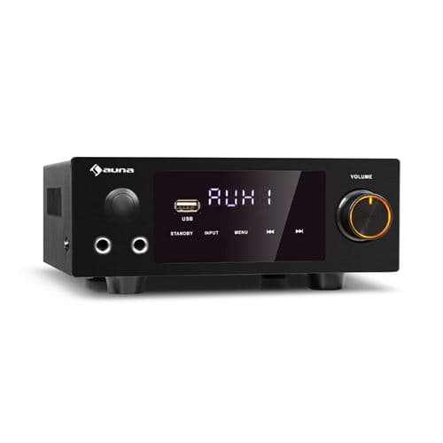 auna AMP-2 DG Amplificateur HiFi stéréo & karaokße 2x50W RMS , Bluetooth / USB