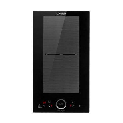 Klarstein Delicatessa - Table de cuisson à induction - 2 plaques de cuisson - Niche - largeur : 26.8 cm - profondeur : 50 cm - noir