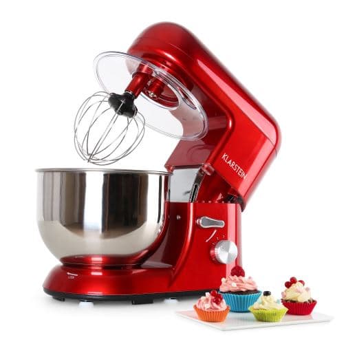 Robot ménager - Klarstein Bella - Robot mélangeur - 2000W - 5L - Acier inoxydable - Rouge -