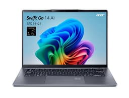 PC Portable Acer Swift Go 14 AI SFG14-01-X5AQ 14,5" Copilot+ Snapdragon® X Plus 16 Go RAM 512 Go SSD Gris