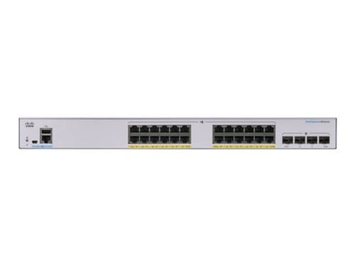 Cisco Business 250 Series CBS250-24P-4G - Commutateur - C3 - intelligent - 24 x 10/100/1000 (PoE+) + 4 x Gigabit SFP - Montable sur rack - PoE+ (195 W)