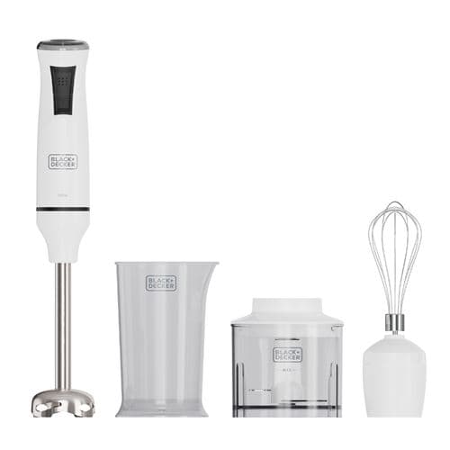 Mixeur plongeant Black et Decker BXHBA750E 750W Blanc