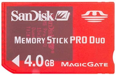 SanDisk Memory Stick Pro Duo Gaming 4 Go pour PSP et PS3