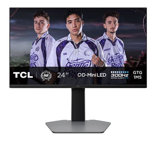Ecran PC gaming QD-Mini LED Tcl 24G645 24" 300 Hz Full HD Noir et Gris
