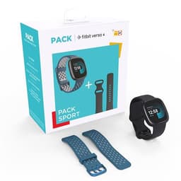 Pack Montre connectée Fitbit Versa 4 Noir + Bracelet + 6 mois Fitbit Premium