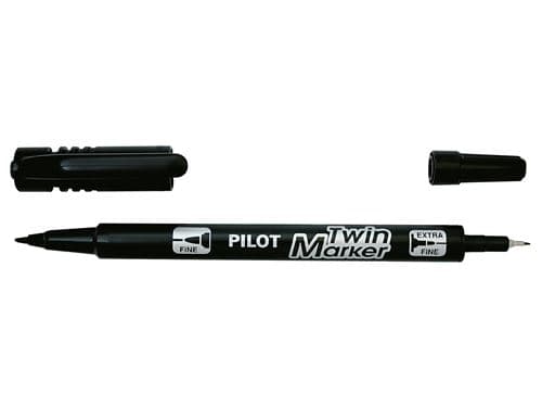 Marqueur Pilot Begreen Twin Noir pointe fine / extra fine