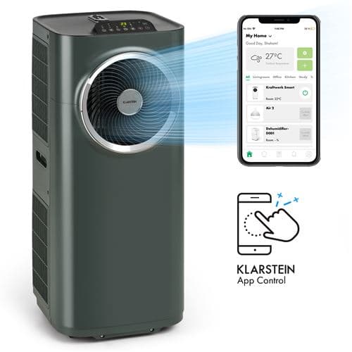 Klarstein Kraftwerk Smart 12K climatiseur 3-en-1 12000 BTU commande via app anthracite