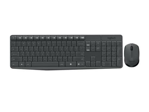 Pack Logitech Clavier et Souris Sans fil MK235 Noir