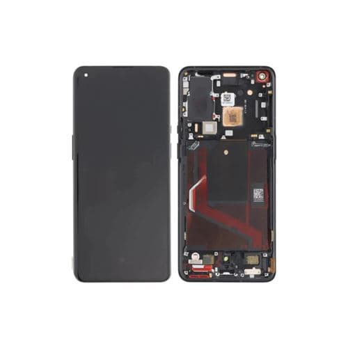 Original Ecran LCD et Vitre Tactile Pulled avec Châssis (PIEC) Noir pour OnePlus 9 Pro