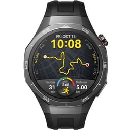 Montre connectée Huawei Watch GT 5 Pro 46 mm titane avec bracelet en fluoroélastomère Noir