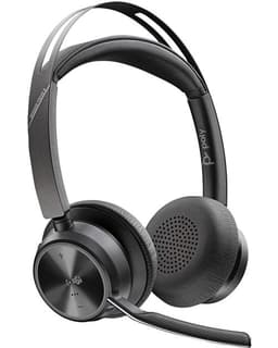 HP Poly Voyager Focus 2 - Micro-casque - sur-oreille - Bluetooth - sans fil - Suppresseur de bruit actif - USB-C via un adaptateur Bluetooth, USB-A via adaptateur Bluetooth - noir - certifié Zoom, Certifié pour Microsoft Teams