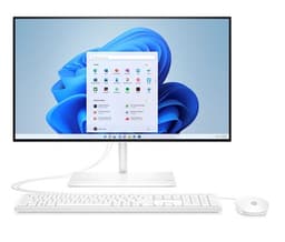 PC tout en un HP All-in-One 24-ck0000nf 23,8" Intel Core i5-12400T 8 Go RAM 512 Go SSD Blanc étoilé