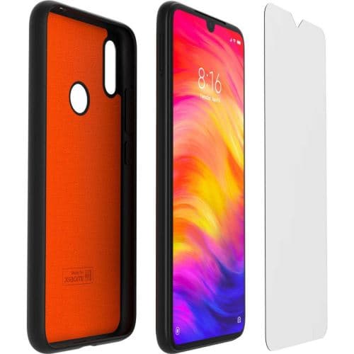 Pack coque et verre trempé Noir pour Xiaomi Redmi Note 7