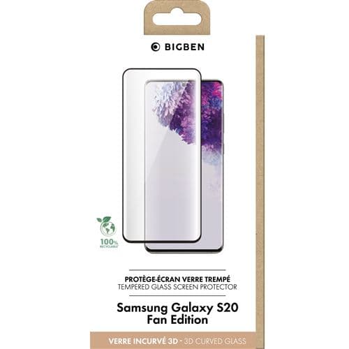 Protection d'écran en verre trempé BigBen Connected pour Samsung Galaxy S20 Fan Edition Noir
